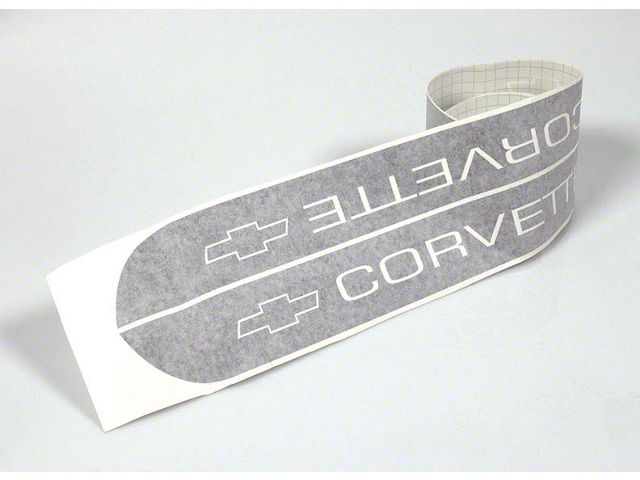 1976-1979 Corvette Hood Decal Kit With Word Corvette Black