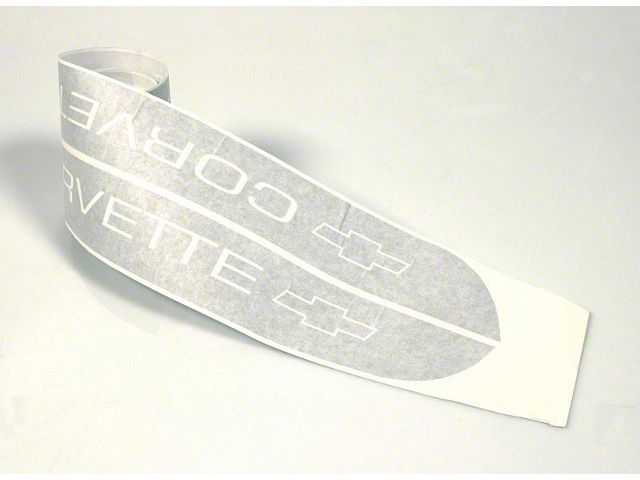 1976-1979 Corvette Hood Decal Kit With Word Corvette Silver Metallic