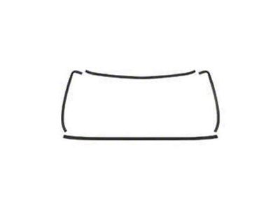Firebird Rear Glass Moldings, Black, 1976-1981