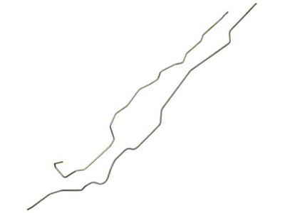 4WD Shortbed Pickup 3/8 Main Fuel Lines - 2 Pieces, Rear Tank - Original Steel (76-79 F-100; 76-79 F-150; 76-79 F-250)