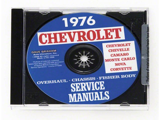 1976 Full Size Chevy Overhaul/Chassis/Body Service Manuals (CD-ROM)