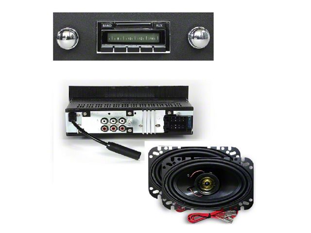 Custom Autosound 77-82 USA-230 AM/FM, Concours,Chrm,w/Speakers