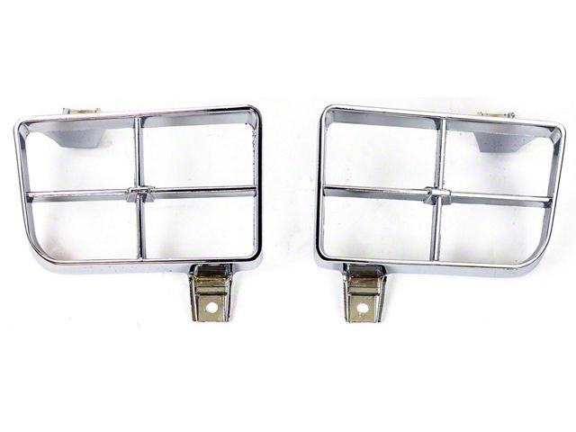 1977 -1978 Firebird Park Light Lamp Turn Signal Chrome Bezels, PAIR