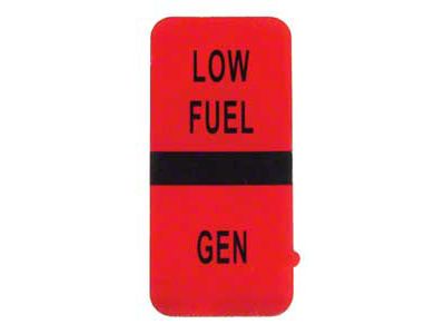 Low Fuel/Generator Instrument Lens, 1977-1979