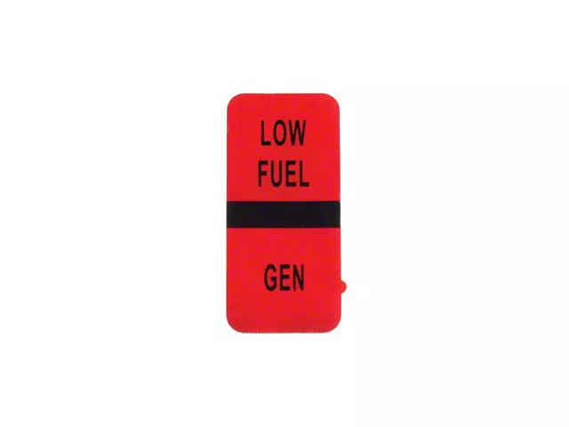 Low Fuel/Generator Instrument Lens, 1977-1979