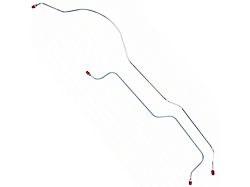 1977-1979 Ford Thunderbird OEM Steel Rear Axle Drum Brake Line Set, 2 Pieces (Rear Drum Brakes)