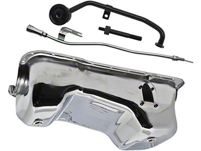 1977-1979 Thunderbird 351W V8 Oil Pan Conversion Kit with Chrome Finish