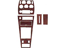 1977-1980 Corvette Center Dash And Console Trim Kit For Cars With Air Conditioning Burlwood