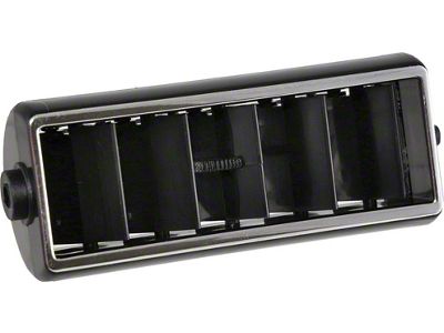 Center Dash Vent; Black with Chrome (77-82 Corvette C3)