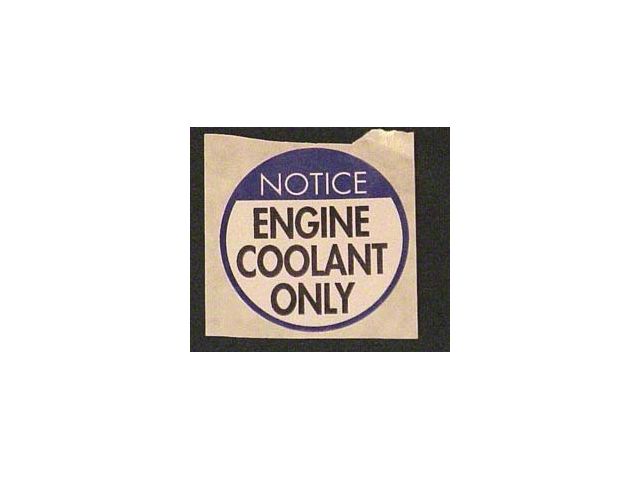 1977-1982 Corvette Radiator Recovery Cap Warning Decal