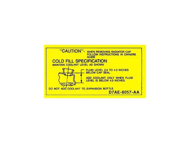 77-86 Ecd Coolant Caution