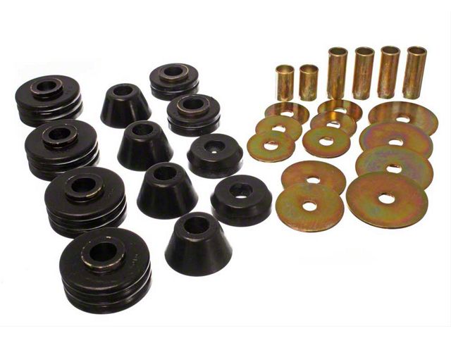 1978-1980 Chevy-GMC Truck Cab Mount Bushings, 1/2 Ton 2WD, Black