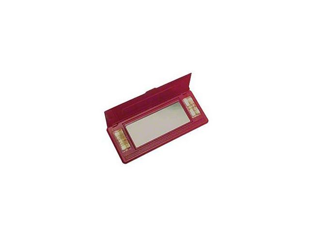 Sunvisor Vanity Mirror, Red, 1978-1980