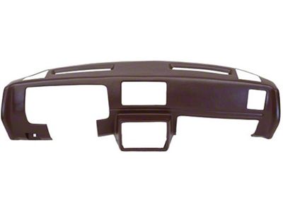 1978-1980 El Camino Molded Dash Pad Outer Shell, Full Cover, With Outside Speaker Cut-Outs, Black