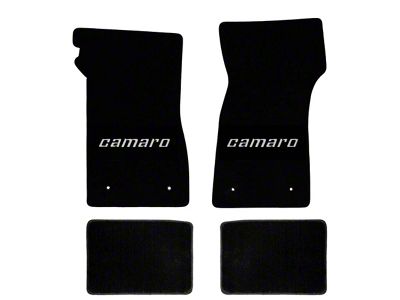 1978-1981 Camaro Lloyds Ultimat Black Front/Back Floor Mats Silver Camaro