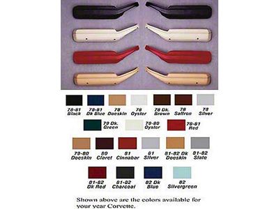CA 1978-1982 Corvette Armrests