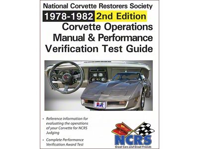 1978-1982 Corvette NCRS Operations Manual & Performance Verification Test Manual