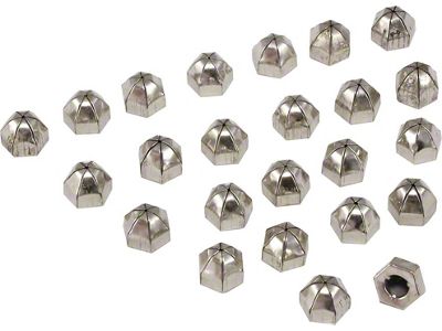 Seat Hinge Cover Acorn Chrome Nuts, 1978-1982
