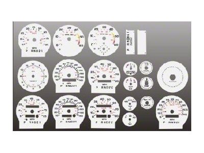 1978-1985 Monte Carlo White Face Gauges Instrument Cluster Overlay