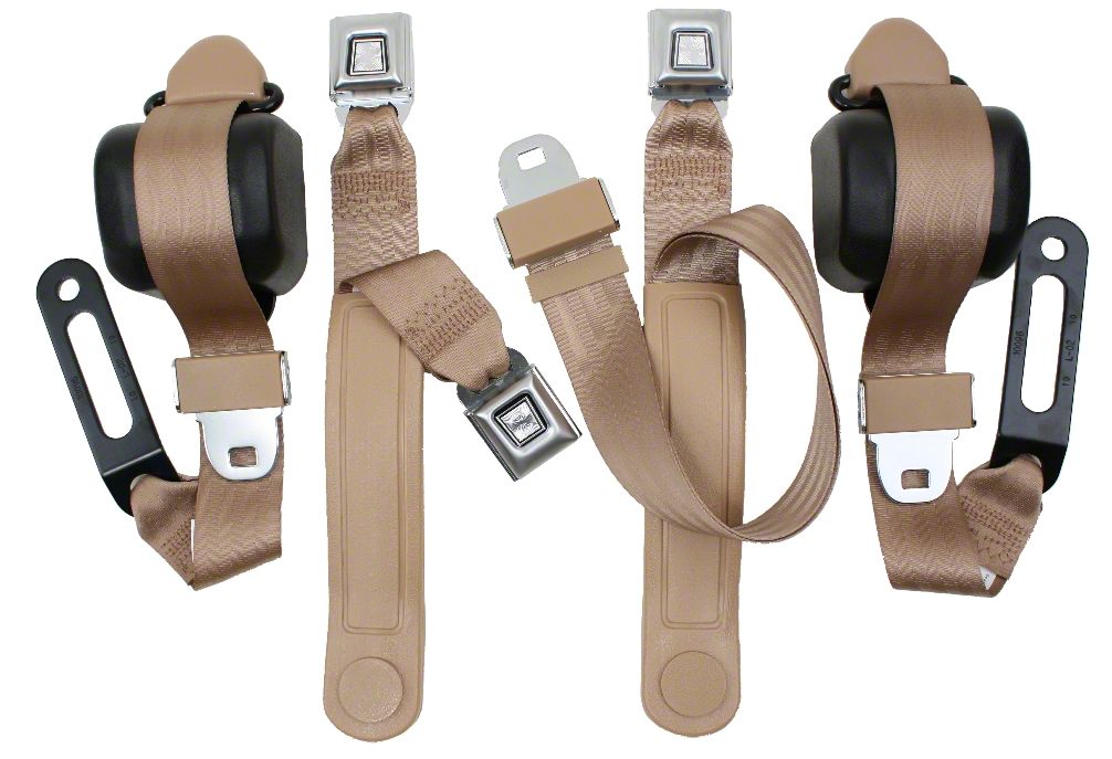 1978-1987 Chevrolet El Camino Retractable Seat Belts – Black – OE Style By The Parts Place