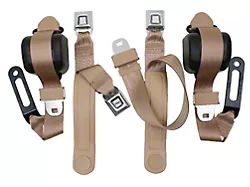 1978-1987 El Camino Seat Belts, 3-Point, Retractable, With Center Lap Belt, For Bench Seat