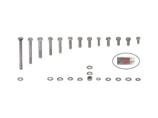 1978-79 Ford Bronco Engine Hardware Kit, 351M V8-Cast Valve Covers