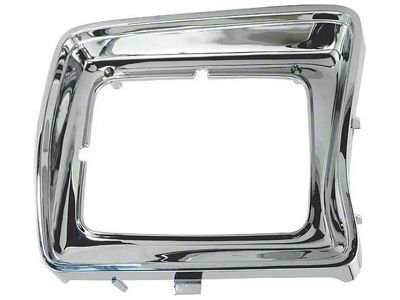 1978-79 Ford Bronco Right Head Lamp Door With Rectangular Head Lamp - Chrome