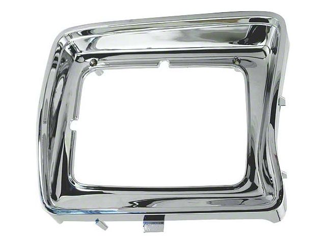 1978-79 Ford Bronco Right Head Lamp Door With Rectangular Head Lamp - Chrome