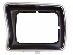 1978-79 Ford Pickup Headlight Door, Argent And Black, Rectangular-Left