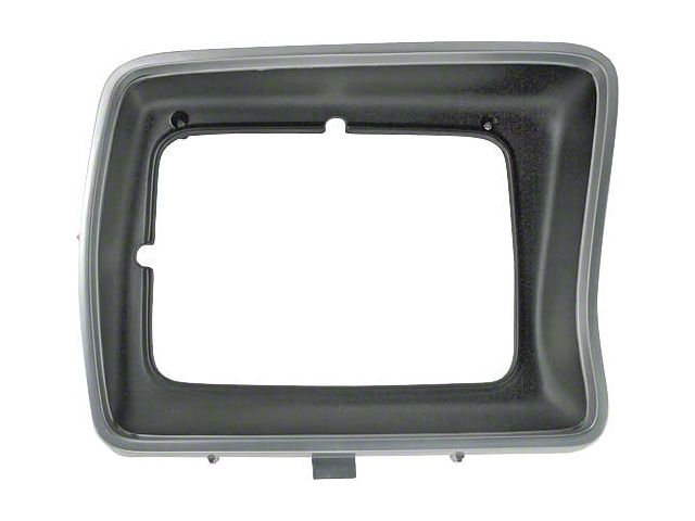1978-79 Ford Pickup Headlight Door, Argent And Black, Rectangular-Right