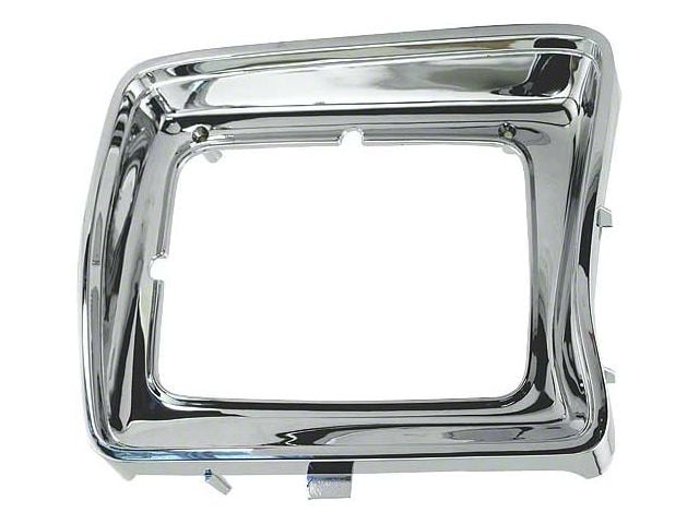 1978-79 Ford Pickup Headlight Door, Chrome, Rectangular-Right