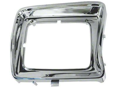 1978-79 Ford Pickup Right Head Lamp Door With Rectangular Head Lamp - Chrome