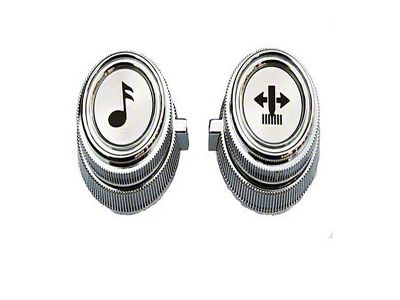 1978-87 Chevy-GMC Truck Chrome Radio Knob Set