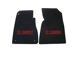 Lloyds Ultimat Black Floor Mats Red El Camino Logo (78-87 Caballero; 78-87 El Camino)
