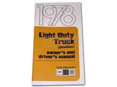 1978 Chevy Truck Owners Manual