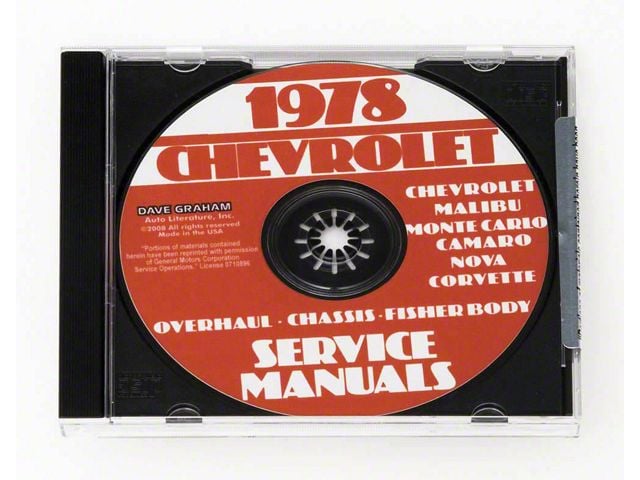 1978 Full Size Chevy Overhaul/Chassis/Body Service Manuals (CD-ROM)