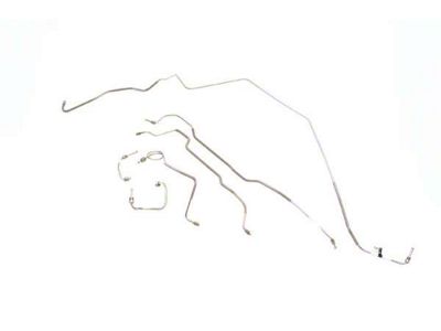 1979-1980 Firebird Staniles Steel Four Wheel Disc Brake Line Set, Front To Rear