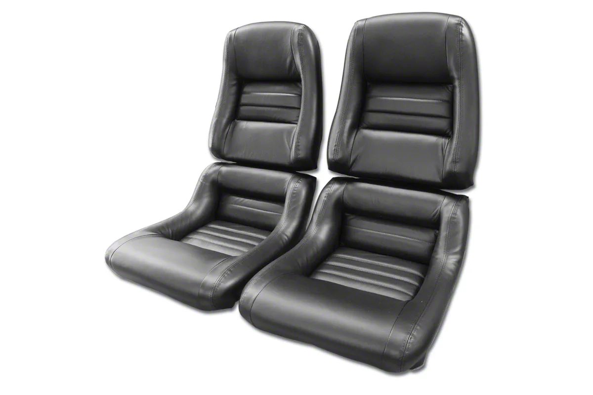 CA Ecklers 19791982 Corvette Seat Covers Driver Black Leather And