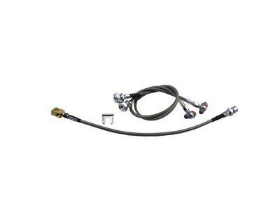 1979-1987 Chevy-GMC Truck Brakes Hose Kit, Braided Stainless Steel, Front Disc-Rear Drum, 4WD 1/2 Ton