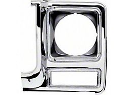 79-80 Chevy-GMC Headlight Bezel, Chrome/Black, Left