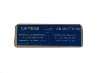 1979 Climatiseur A/C Charge Decal