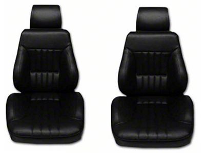 1980-1981 Camaro Black Standard Touring II Front Bucket Seat