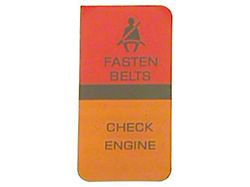 Center Instrument Cluster Seat Belt&Check Engine,80-82 