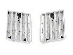 Side Fender Louvers; Chrome (80-82 Corvette C3)