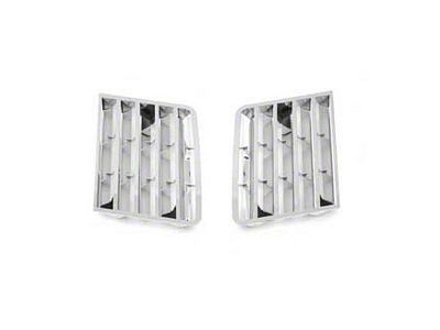 Side Fender Louvers; Chrome (80-82 Corvette C3)