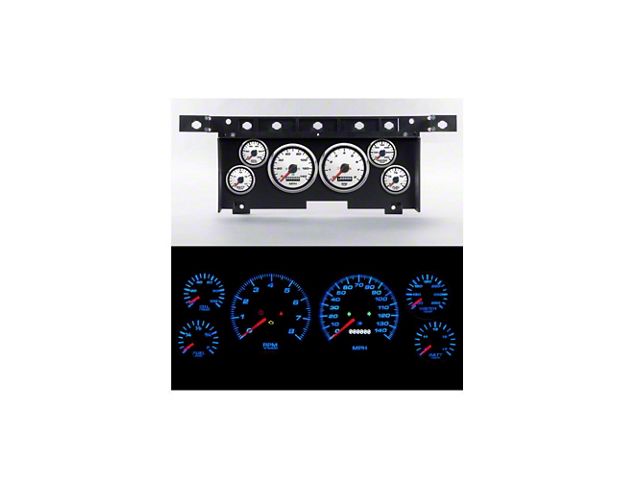 1980-1986 Ford Bronco New Vintage Performer II Series Gauge Kit, White