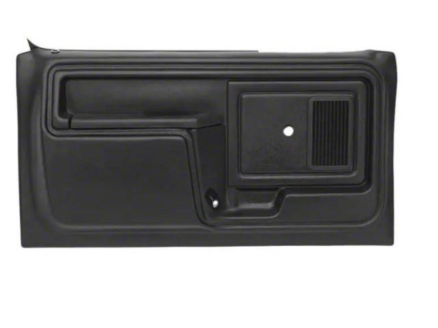 1980-1986 Ford Bronco Truck Door Panels - Moded Black Plastic, Slide Locks