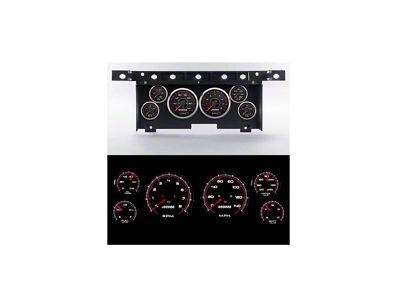 1980-1986 Ford F-Series Truck CFR Series Gauge Kit, Red