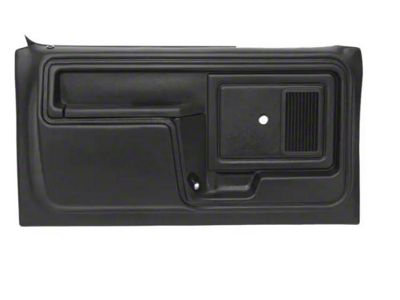 1980-1986 Ford Pickup Truck Door Panels - Moded Black Plastic, Power Windows