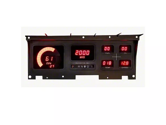 1980-1986 Ford Truck - LED Digital Gauge Cluster- Red